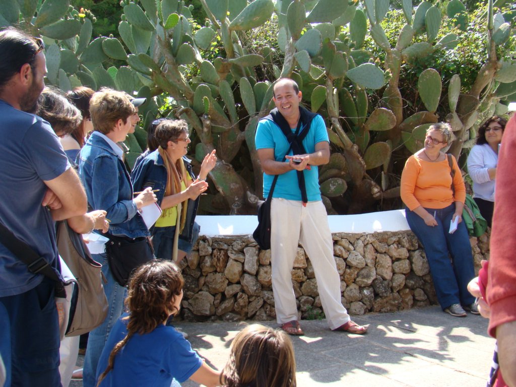 En Marc Moll en un taller al Parc Rubió i Tudurí