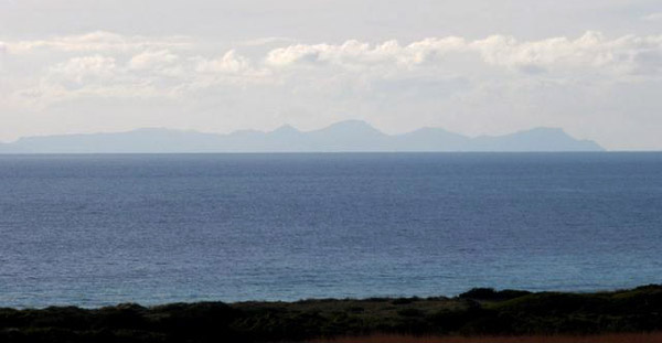 Mallorca vista des de Menorca