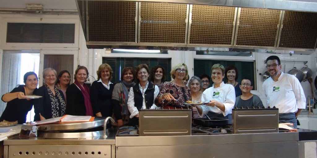 Foto de grup al finalitzar el Showcooking 