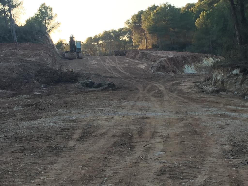 Obres a la urbanització de Son Parc, a l'entorn de Son Saura